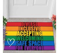 zerbino ingresso casa Tutti sono benvenuti qui, zerbino Rainbow Equality