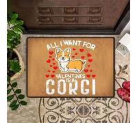 zerbino ingresso casa Tutto ciò che voglio per San Valentino è uno zerbino di benvenuto facile da pulire con un Corgi