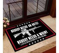 zerbino ingresso casa Veterano, nessuno ha bisogno di un AR15, nessuno ha bisogno di uno zerbino lamentoso