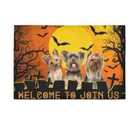 zerbino ingresso casa Yorkshire Terrier Halloween - Zerbino Welcome To Join Us