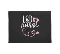 zerbino ingresso casa Zerbino carino con scritta infermiera ostetrica e partoriente