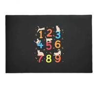 zerbino ingresso casa Zerbino con insegnante di matematica e gatto per gli amanti della matematica, regalo per la classe