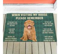 zerbino ingresso casa Zerbino con le regole del cucciolo di Dogue de Bordeaux