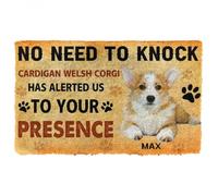 zerbino ingresso casa Zerbino con nome personalizzato per cani Cardigan Welsh Corgi, senza bisogno di bussare