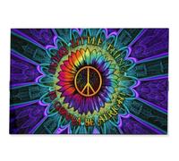 zerbino ingresso casa Zerbino con scritta Ogni piccola cosa andrà bene e regalo hippie