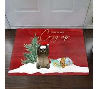 zerbino ingresso casa Zerbino decorativo per esterni Spirito di bradipo entra e rilassati per le vacanze di Natale