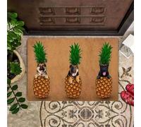 zerbino ingresso casa Zerbino di benvenuto facile da pulire con motivo a ananas e pastore tedesco