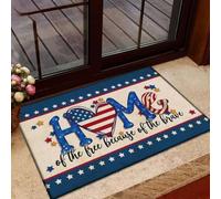 zerbino ingresso casa Zerbino di benvenuto facile da pulire per il 4 luglio, casa dei liberi perché coraggiosi
