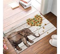 zerbino ingresso casa Zerbino Elephant Love Sunflower per gli amanti degli elefanti