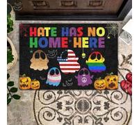 zerbino ingresso casa Zerbino L'odio non ha casa qui, colore Boo per i diritti umani, decorazioni di Halloween