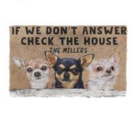 zerbino ingresso casa Zerbino per cani Controlla lo zerbino personalizzato con nome della casa del Chihuahua