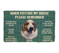 zerbino ingresso casa Zerbino per cani: ricordate le regole della casa di Wilbur. Zerbino personalizzato.