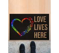 zerbino ingresso casa Zerbino per interni ed esterni Hippie Peace Love Lives Here