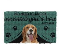 zerbino ingresso casa Zerbino personalizzato con nome Beagle We Know Youre Here