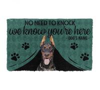 zerbino ingresso casa Zerbino personalizzato con nome Doberman Pinscher - Sappiamo che sei qui