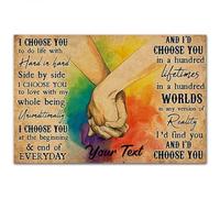 zerbino ingresso casa Zerbino personalizzato con nome personalizzato - Pride Lgbt Ti scelgo per vivere la vita con Hand In Hand Pride Doormat