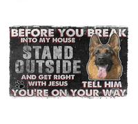 zerbino ingresso casa Zerbino personalizzato Pastore tedesco prima che tu entri in casa mia, regalo di inaugurazione della casa