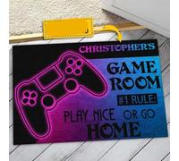 zerbino ingresso casa Zerbino personalizzato per sala giochi Play Nice Or Go Home