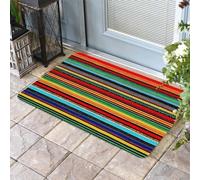 Zerbino Ingresso Colorful Stripes Boho Minimalist Geometric Mexico, Antiscivolo Tappetino Porta Resistente Tappeto Doccia 40X60Cm Per Terrazzo Ingresso Interno