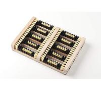 Zerbino Ingresso con Spazzole - Tappeto Ingresso per Scarpe con Tappetino Antiscivolo - Zerbino per Stivali e Scarpe - Uso Interno ed Esterno - Legno/Plastica
