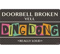 Zerbino Ingresso DING Dong Doorbell Funny Welcome Tappetini da Bagno Moderno Tappetino Antiscivolo Essorbente Door Mat per Esterno Corridoi Bagno 40x60cm
