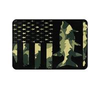 Zerbino Ingresso Esterno Army Military Flag American Flag Camo Resistente Zerbini Di Benvenuto Anti-Sporco Tappetino Per Porta Per Ufficio Soggiorno Casa 60X40Cm
