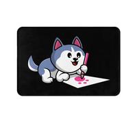Zerbino Ingresso Esterno Cute Husky Dog Drawing Polvere Zerbino Resistente Tappetino Per Porta Per Bagno Cucina Camera 60X40Cm