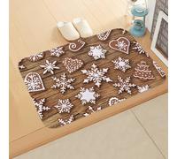 Zerbino Ingresso Esterno Fiocchi Di Neve Marroni Tappeto Ingresso Interno Poliestere Tappeto da Esterno Cucina Moderno Salotto Lavabile Tappeti Soggiorno Moderni Antiscivolo Tappetto 40x60cm