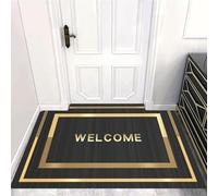 Zerbino Ingresso Esterno Geometria Nera Oro Tappeto Ingresso Interno Morbido Zerbino Ingresso Tappeto Bagno Zerbino Ingresso Interno Antiscivolo Tappeto Ingresso Esterno(50x80cm)