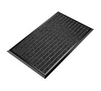 Zerbino ingresso esterno grigio 55x90 cm, zerbini in alluminio, raccogli sporcizia alluminio, zerbino raccogli sporcizia esterno, tappeto da esterno, tappeto ingresso esterno (Nero, 55 x 90 cm)