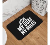 Zerbino Ingresso Esterno My Boat My Rules Moderno Tappeto Ingresso Lavabile Tappetino Entrata Per Casa Veranda Cucina 60X40Cm