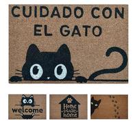 Zerbino Ingresso Esterno Simpatico 40x60cm, Cocco, Cuidado con el Gato