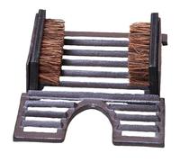 Zerbino Ingresso Esterno Spazzola per Scarpe In Ghisa, Pulitore per Scarpe Marrone Ruggine con Setole, Altezza 11cm Tappetino Raschiante per Stivali per Portico, Ingresso