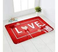Zerbino Ingresso Esterno Striscia Di Cuore Bianco Tappeto Ingresso Interno Poliestere Tappeto da Esterno Cucina Moderno Salotto Lavabile Tappeti Soggiorno Moderni Antiscivolo Tappetto 100x120cm