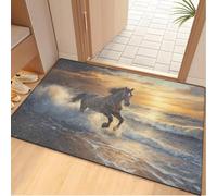 Zerbino Ingresso Esterno Tappeto Esterno Zerbino Ingresso Interno Tappeti | Morbido Spessore Flanella Durabile Lavabile in Macchina,Antiscivolo Assorbereacqua,Animali Tramonto 40x60cm