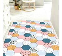 Zerbino Ingresso Esterno Tappeto Esterno Zerbino Ingresso Interno Tappeti | Morbido Spessore Flanella Durabile Lavabile in Macchina,Antiscivolo Assorbereacqua,Rosa Arancione 90x150cm