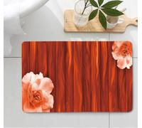 Zerbino Ingresso Esterno Tappeto Esterno Zerbino Ingresso Interno Tappeti | Morbido Spessore Flanella Durabile Lavabile in Macchina,Antiscivolo Assorbereacqua,Rosso Arancione 80x120cm