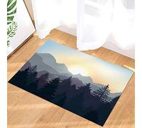 Zerbino Ingresso Front Rugs Sunset Sundown Mountains Woods Per 40X60CM | Tappeto Entrata Interno Essorbente Tappetini da Bagno Per Cucina