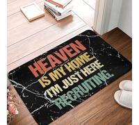 Zerbino Ingresso Heaven Is My Home I'm Just Here Recruiting Tappetini da Bagno Resistente Tappeto Entrata Interno Essorbente Tappeto Ingresso per Camera Cucina Esterno 40X60CM