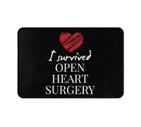 Zerbino Ingresso I Survived Open Heart Tappeto Ingresso Moderno Tappeto Entrata Interno Lavabile Tappetini da Bagno per Corridoi Esterno Camera 40X60CM