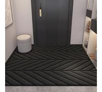 Zerbino Ingresso Interno Black Pattern Zerbino Antiscivolo Resistente Lavabile Rettangolare per Casa Cucina o Ufficio Assorbente Tappeto Ingresso Esterno 120x180 cm