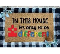 Zerbino Ingresso Interno In This House It Can Be A Different Kind Of Autism Awareness Resistente Zerbino Per Porta Lavabile Tappetino Per Casa Ufficio Corridoio 60X40Cm