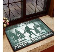 Zerbino Ingresso Interno Warning Please Do Not Feed The Sasquatch Robusto Zerbino Polvere Tappeto D'Ingresso Per Cucina Casa Veranda 60X40Cm