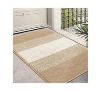 Zerbino ingresso interno Zerbino for ingresso antiscivolo for interni, zerbino a basso profilo, super assorbente, tappeto da bagno di benvenuto, for porta d'ingresso(Beige,80x120cm(31x47 inch))