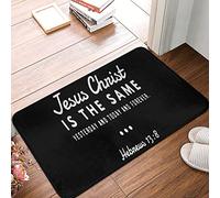 Zerbino Ingresso Jesus Christ Is The Same Yesterday Today And Forever Christianty Tappeto Entrata Interno Moderno Tappeto Ingresso Lavabile Tappetini da Bagno per Esterno Cucina Camera 40X60CM