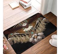 Zerbino Ingresso Native American Art Medicine Wheel Resistente Zerbino Ingresso Esterno Polvere Tappetino Per Interno Corridoio Cucina 60X40Cm