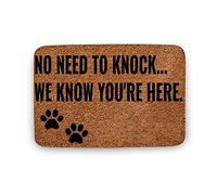 Zerbino Ingresso No Need To Knock Dog Funny Tappetino Antiscivolo Moderno Door Mat Resistente Tappetini da Bagno per Esterno Cucina Camera 40X60CM