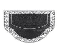 Zerbino Ingresso Semiluna Elegante Welcome Antiscivolo Tappeto Gomma Assorbente