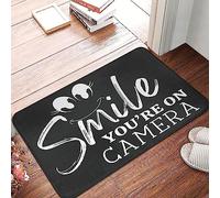 Zerbino Ingresso Smile You'Re On Camera Resistente Zerbino Robusto Tappetino D'Entrata Per Ufficio Veranda Interno 60X40Cm