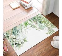 Zerbino Ingresso Spring Summer Welcome Green Eucalyptus Leaves Tappeto Entrata Interno Moderno Tappeto Ingresso Essorbente Tappetino Antiscivolo per Corridoi Esterno Camera 40X60CM